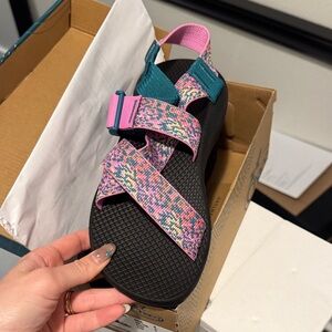 Chaco Women's Sandals in Pink and Teal